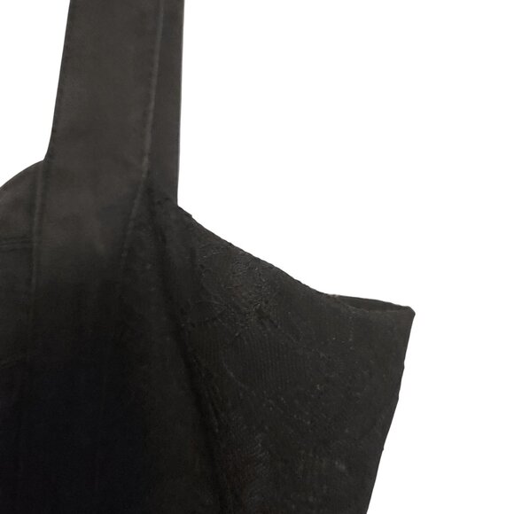 Aidan by Aidan Mattox Pleated Corset Evening Dress Size 6 Black White - Picture 5 of 7